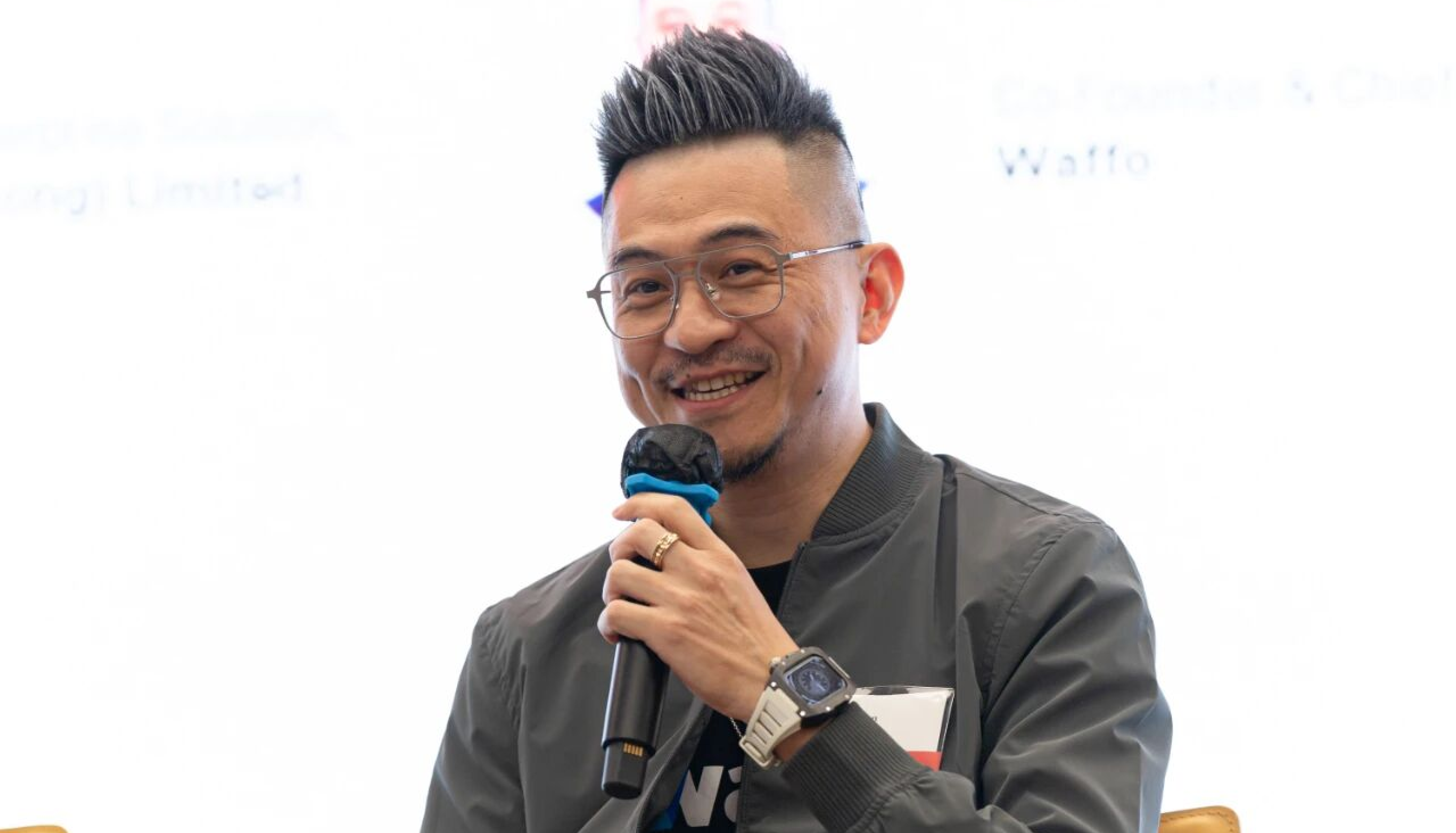 Waffo Co-founder Steve Shen speaks at HSBC digital commerce forum.